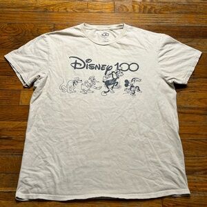 Disney 100 Men's White T-Shirt with Characters